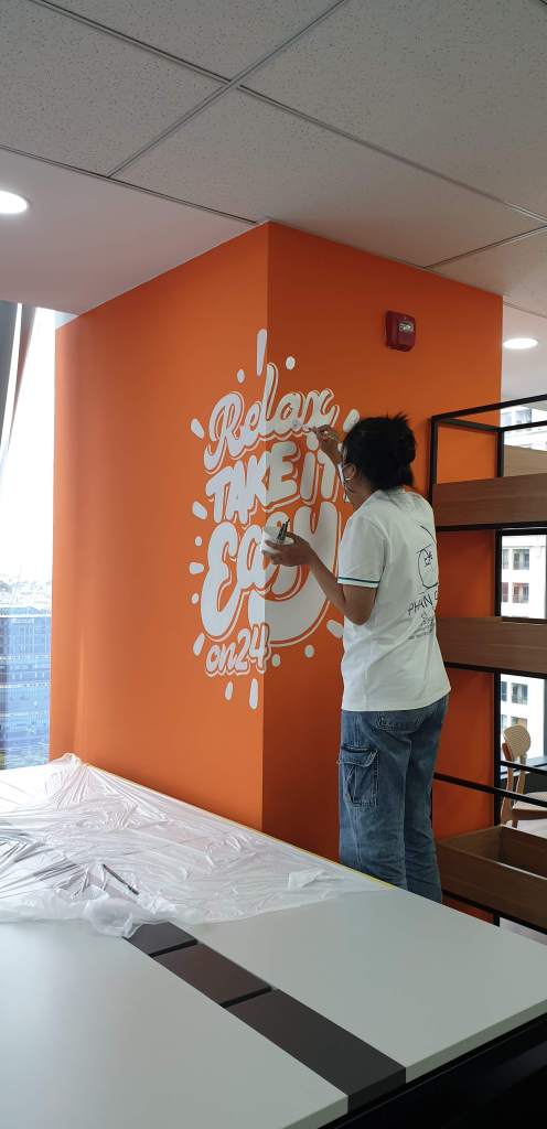 Chi phí vẽ tranh tường quán trà sữa tại PHAN CÔNG decor? 