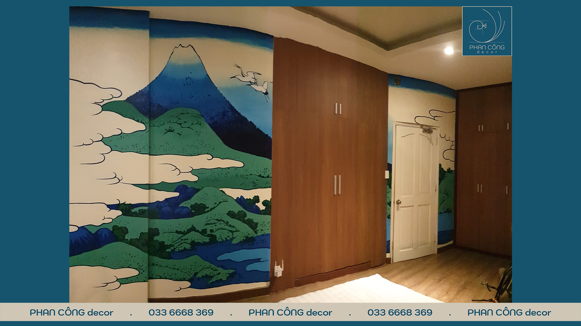 Tranh tường hợp màu mệnh Thủy tại PHAN CÔNG decor | Mẫu 4