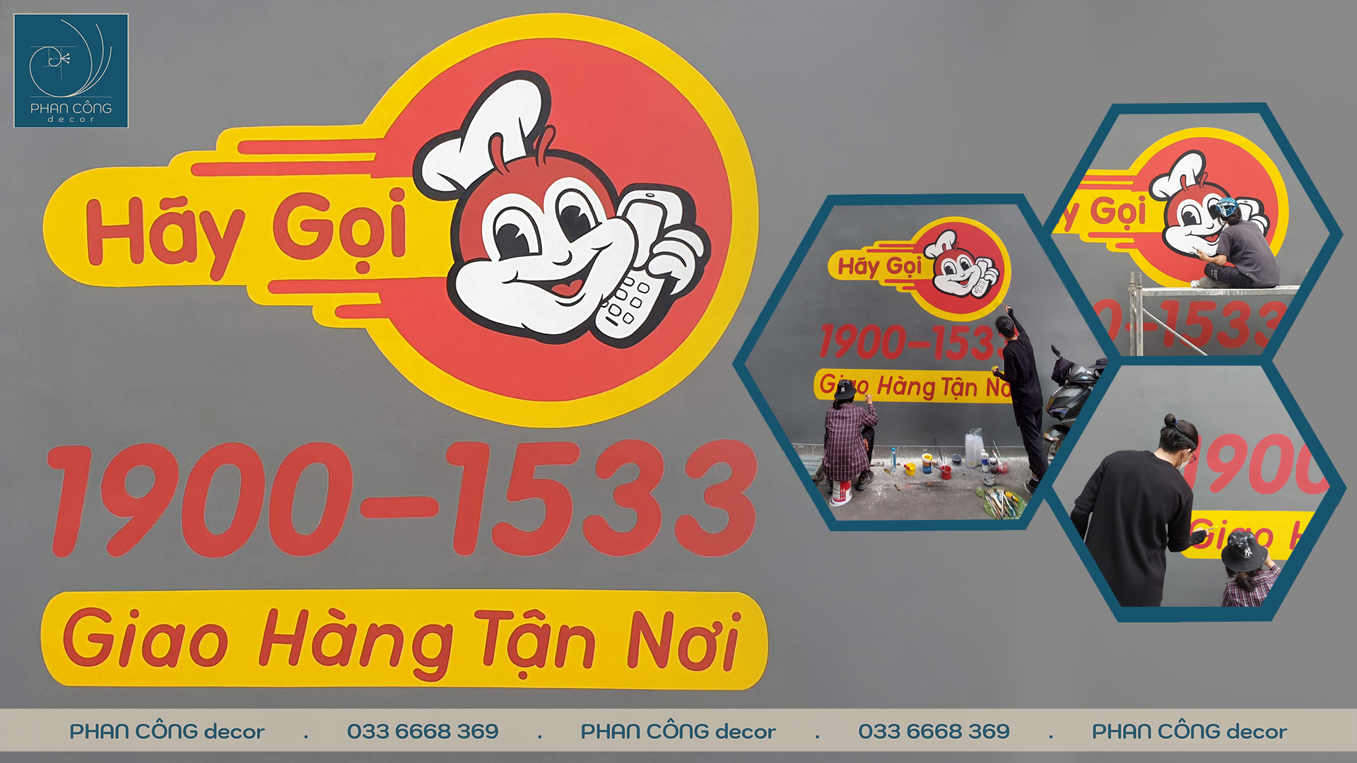 Mẫu tranh vẽ tường đẹp trong kinh doanh quán ăn - 1