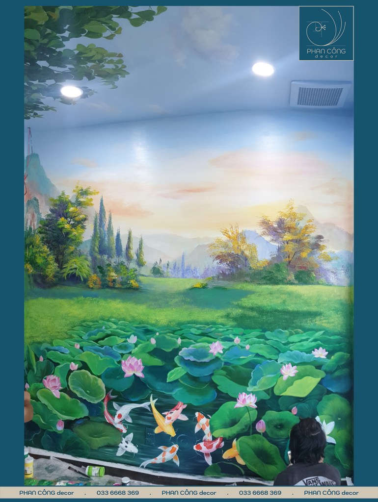 Tranh tường phong cảnh do PHAN CÔNG decor thực hiện
