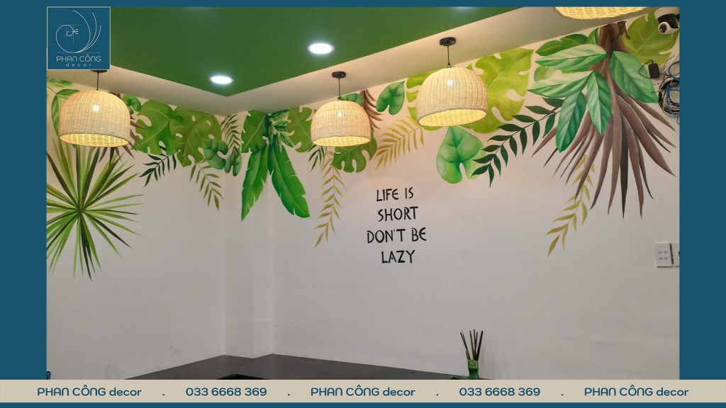 Mẫu tranh tường spa phong cách thiên nhiên thư giãn tại PHAN CÔNG decor | Mẫu 1