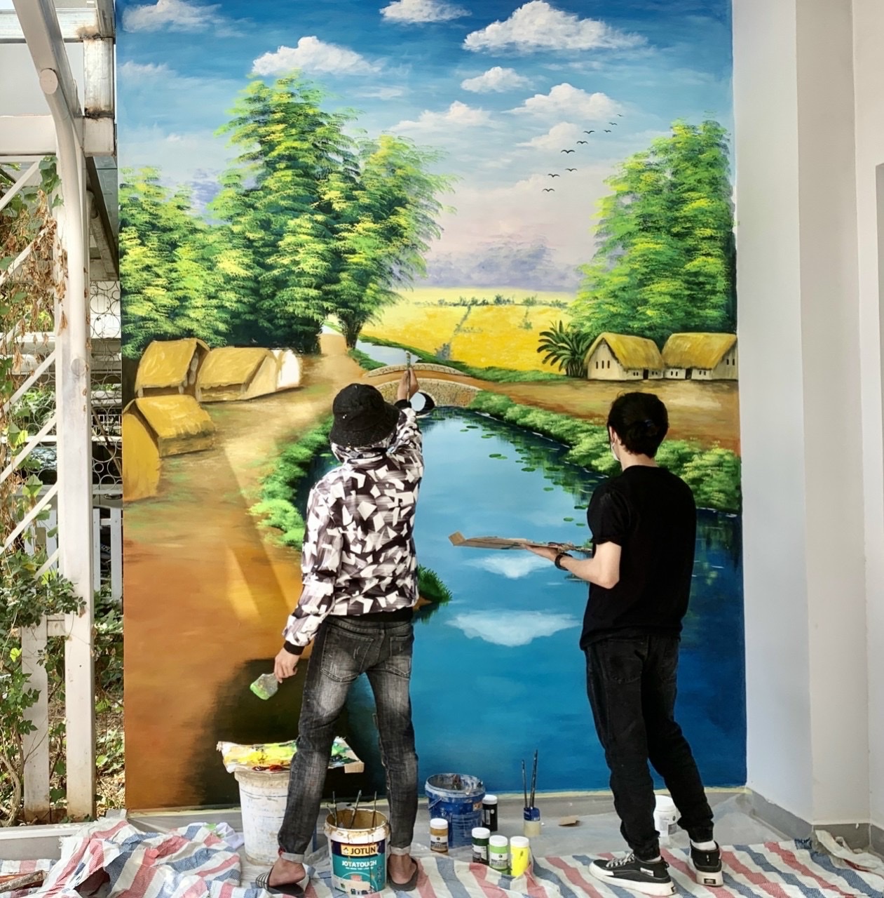 Mẫu tranh tường ngoài trời | Mẫu 2