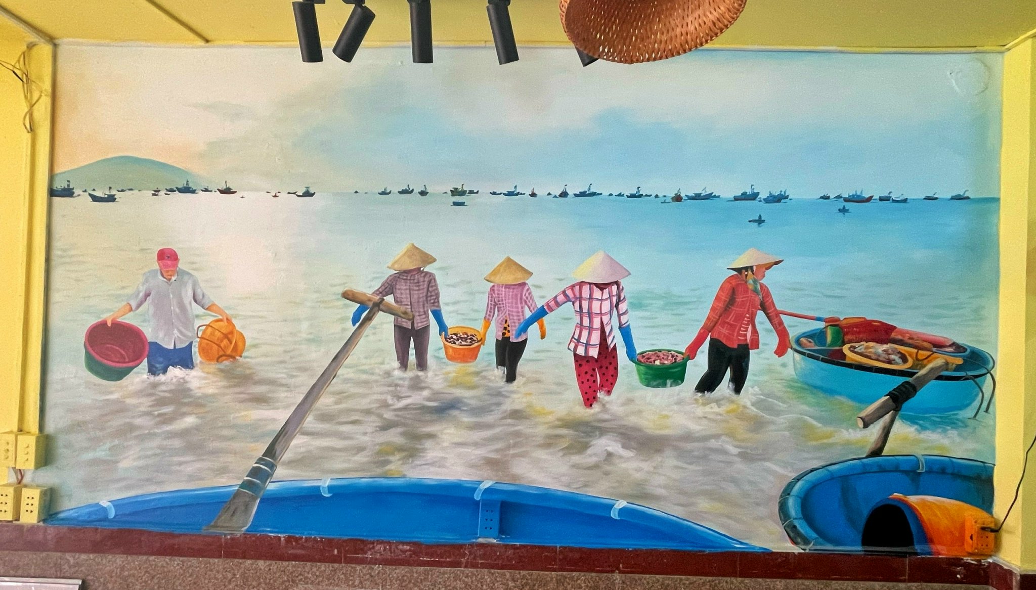 Tranh tường quán ăn do PHAN CÔNG decor thực hiện