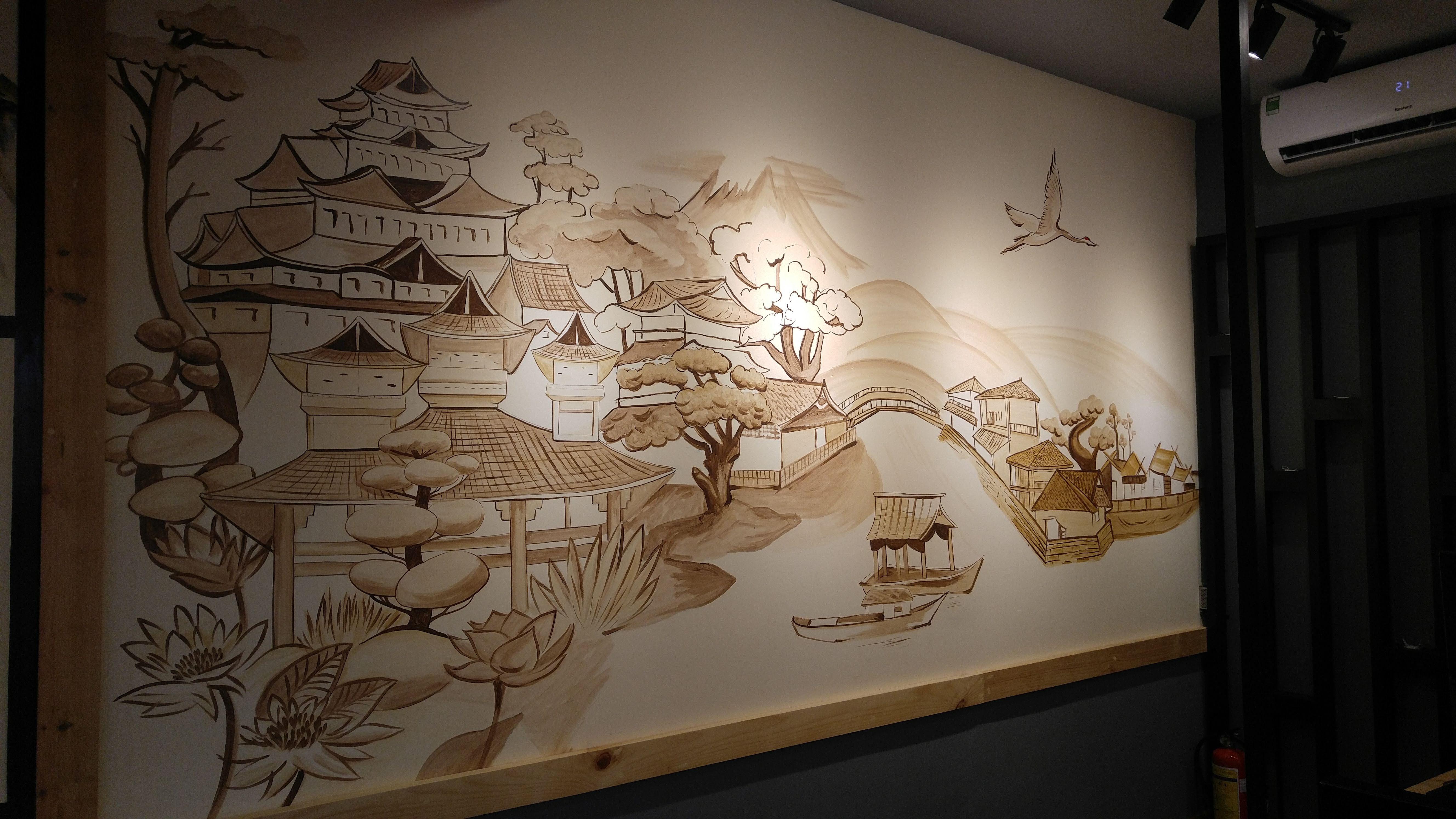 Mẫu Vẽ Tranh Tường Cổ Điển Đẹp Trang Trí Không Gian