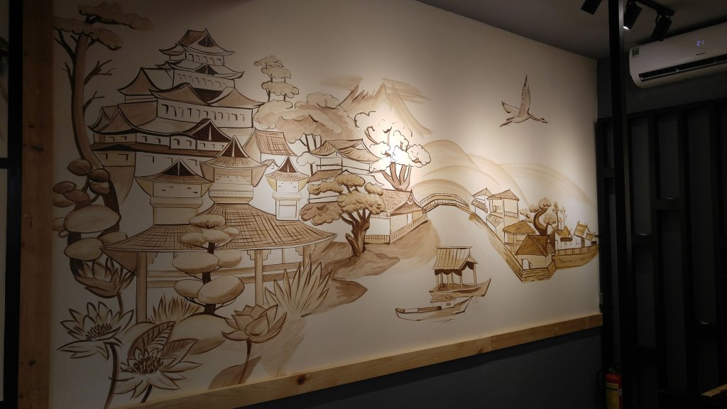 Mẫu vẽ tranh tường nhà hàng | Mẫu 4