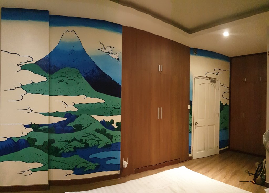 Tranh tường phòng ngủ do PHAN CÔNG decor thực hiện