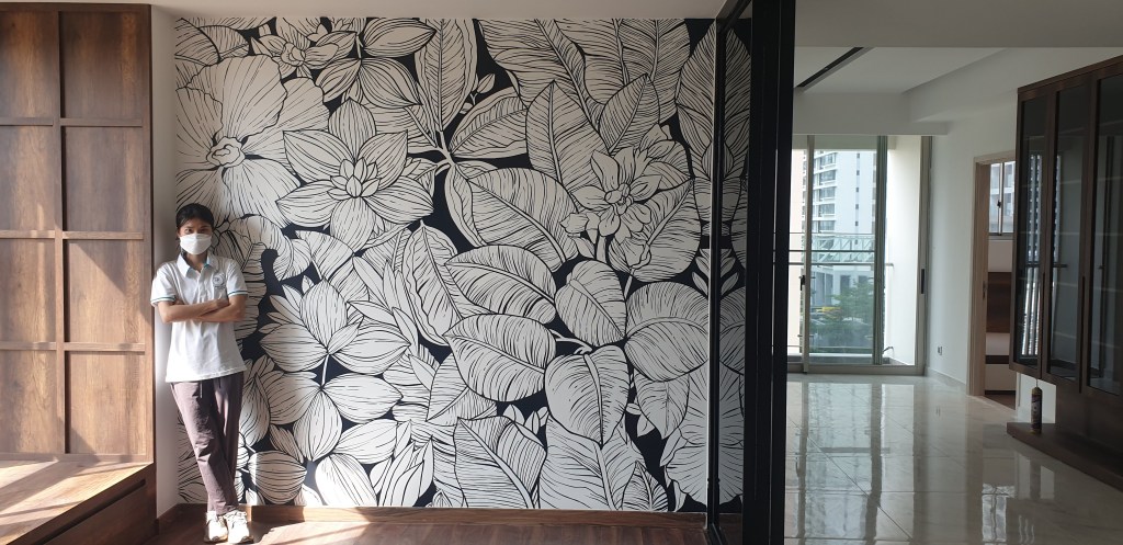 Mẫu vẽ tranh tường nhà ở tại PHAN CÔNG decor