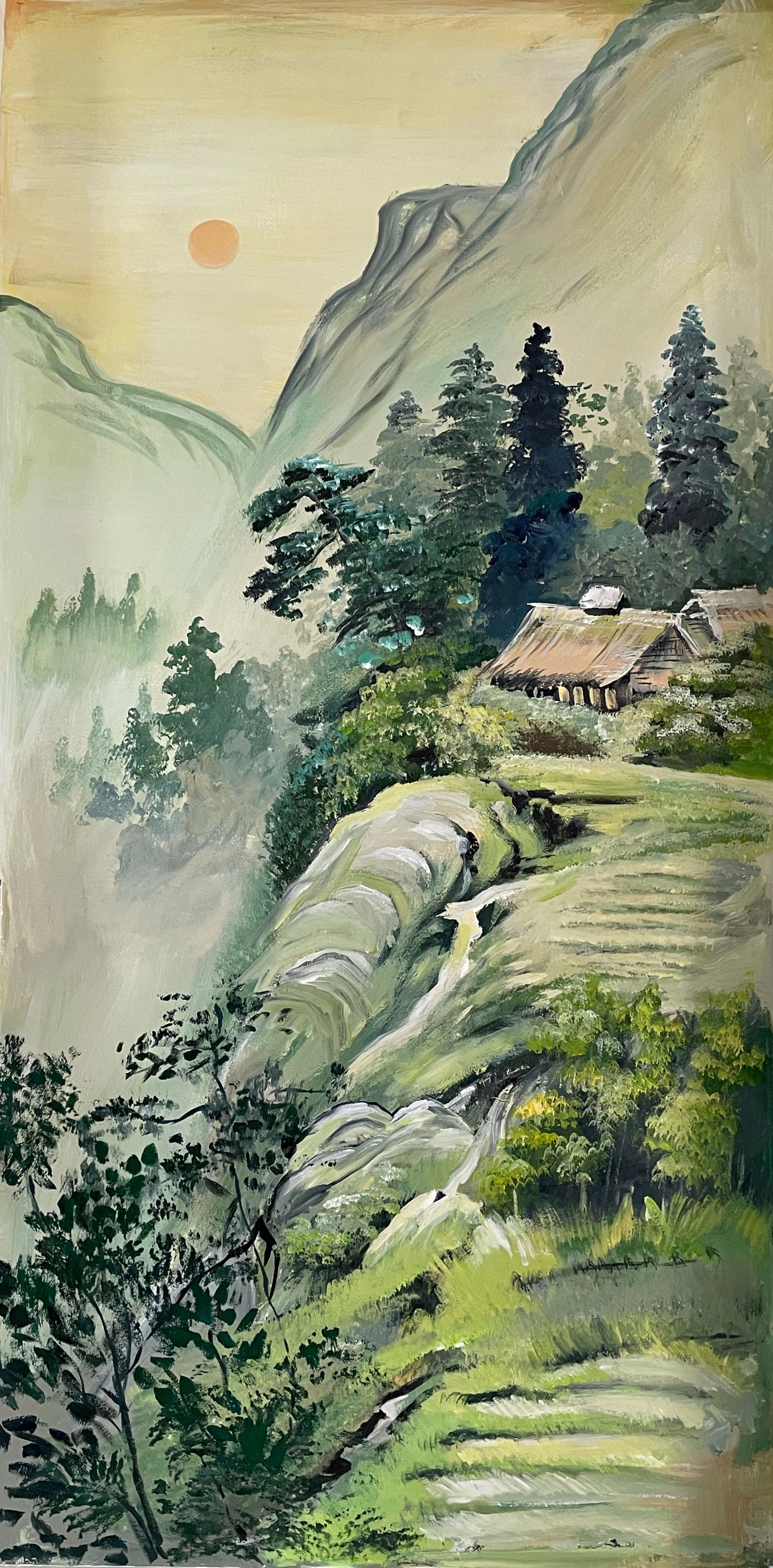 Tranh tường hợp màu mệnh Mộc tại PHAN CÔNG decor | Mẫu 5