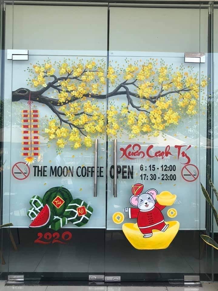 Mẫu tranh trang trí kính Tết đã thực hiện tại PHAN CÔNG decor | Mẫu 1