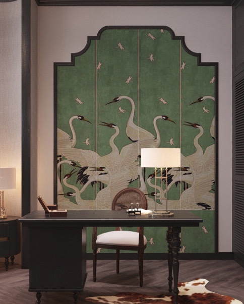 Tranh tường hợp màu mệnh Mộc tại PHAN CÔNG decor | Mẫu 1