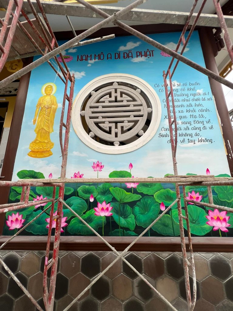 Dịch vụ vẽ tranh tường phật giáo tại PHAN CÔNG decor - 1