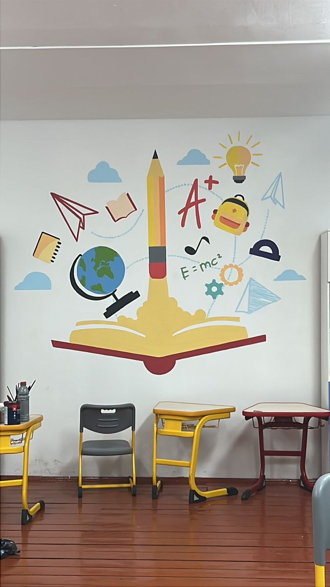 Mẫu vẽ tranh tường trường học | trường tiểu học - 4