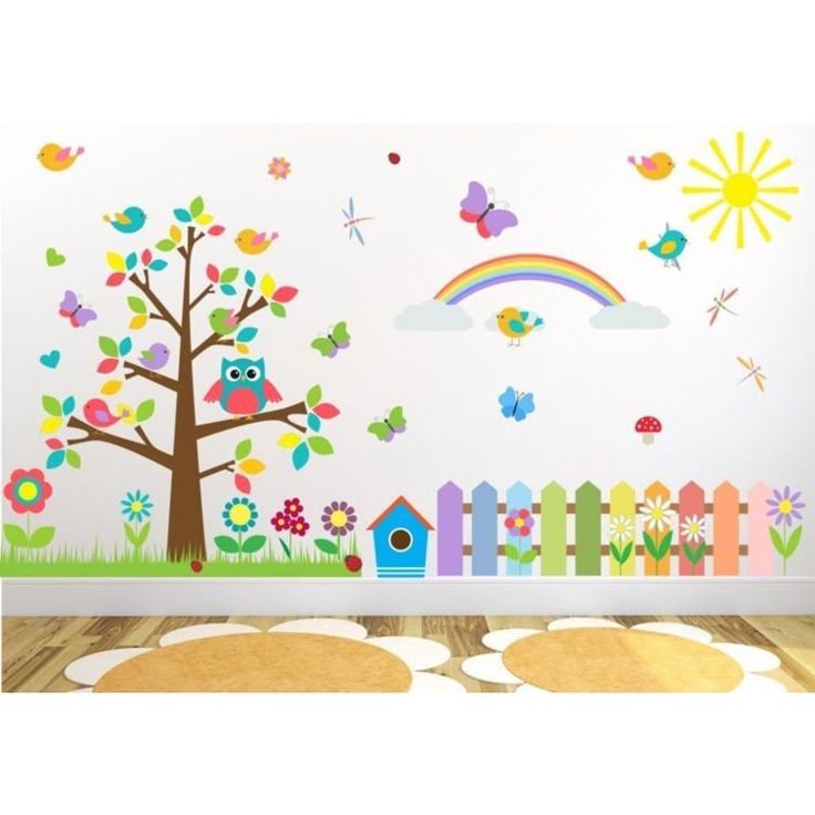 Mẫu vẽ tranh tường trường mầm non - 6