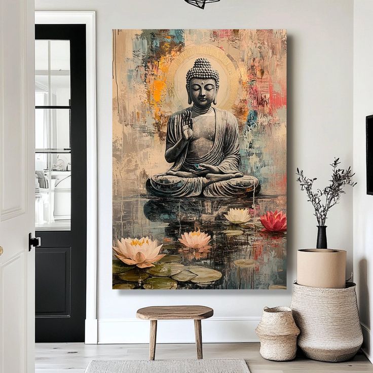 Tranh tường Phật Giáo - Mẫu 1