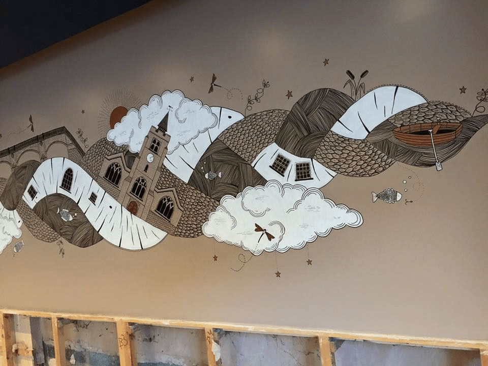 Mẫu vẽ tranh tường nhà hàng | Mẫu tranh cho nhà hàng Nhật, Hàn 2