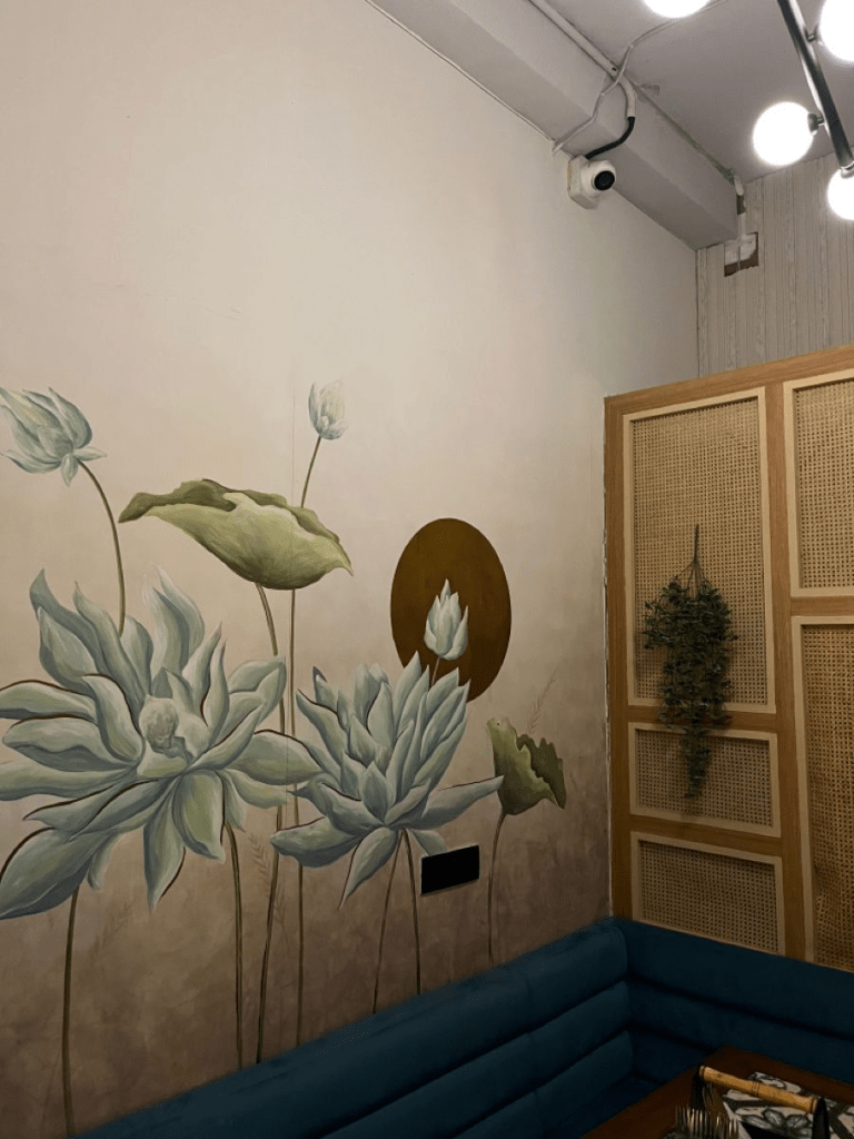 Mẫu vẽ tranh tường nhà hàng | Mẫu tranh cho nhà hàng chay 2