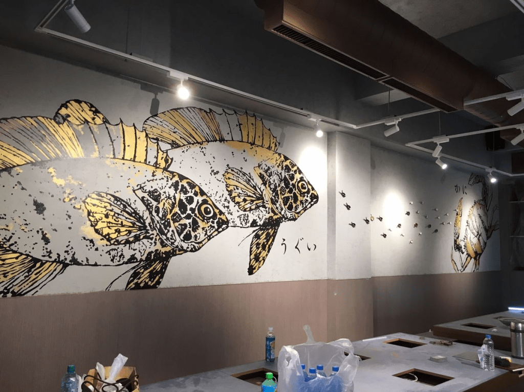 Mẫu vẽ tranh tường nhà hàng | Mẫu tranh cho nhà hàng hải sản 1