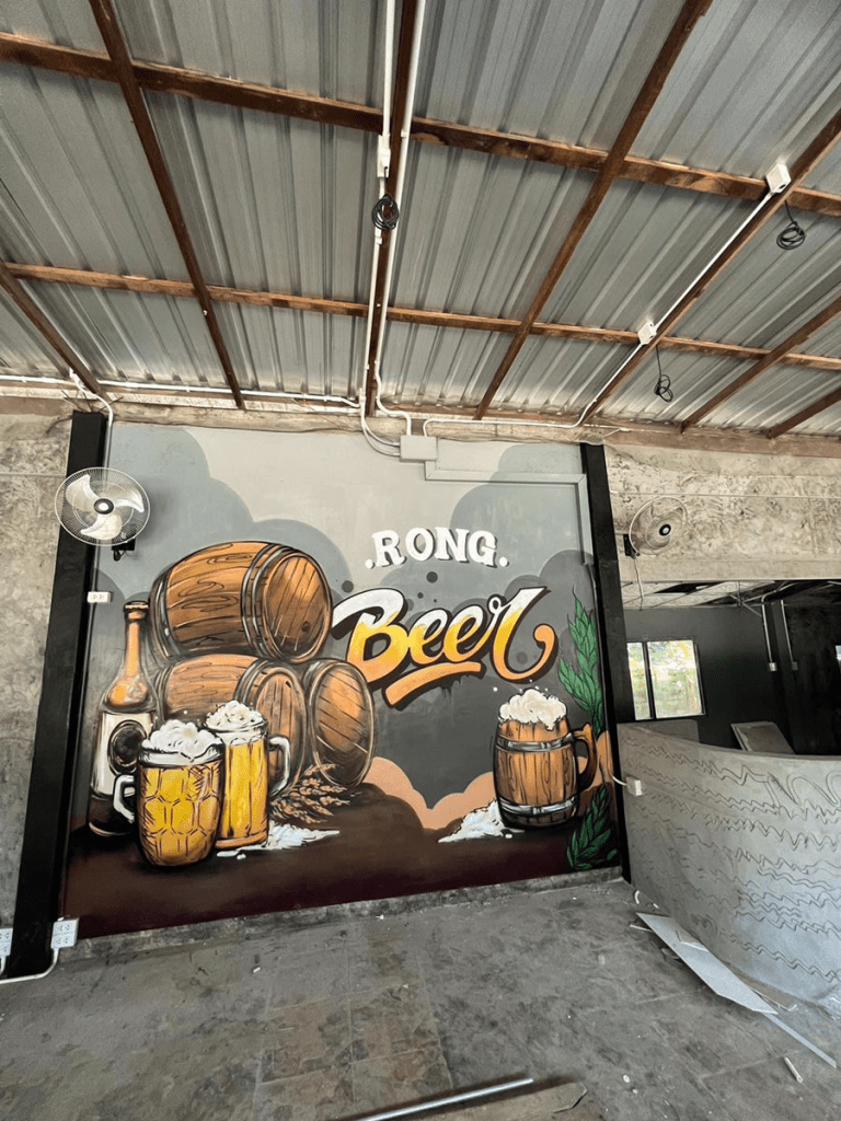 Mẫu vẽ tranh tường nhà hàng | Mẫu tranh cho nhà hàng BBQ hoặc beer club 1