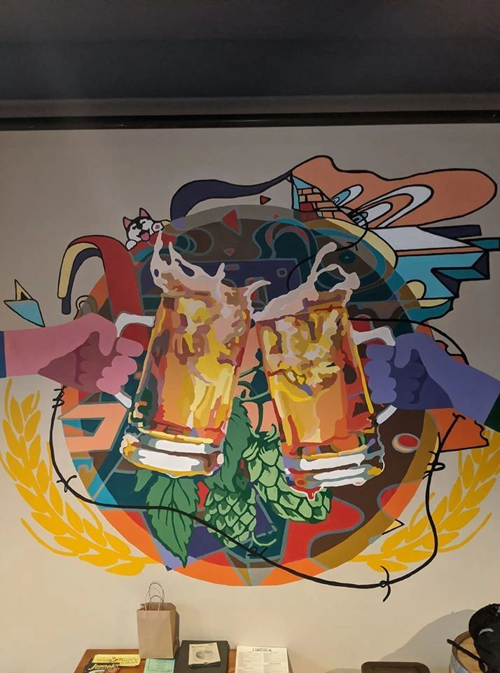 Mẫu vẽ tranh tường nhà hàng | Mẫu tranh cho nhà hàng BBQ hoặc beer club 2