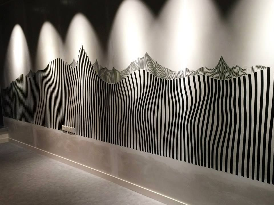 Mẫu vẽ tranh tường đen trắng | Mẫu 2