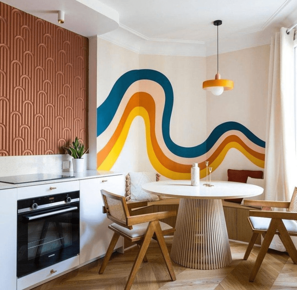 Phong cách vẽ tranh tường pantry | Phong cách hiện đại tối giản | Mẫu 2