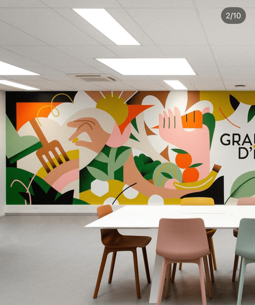 Phong cách vẽ tranh tường pantry | Phong cách pop art năng lượng | Mẫu 3