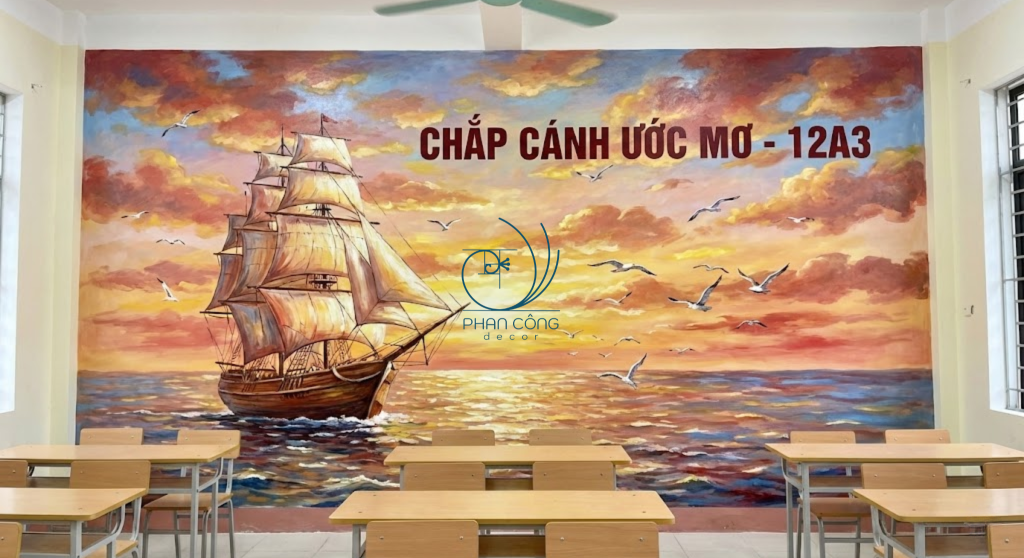 Mẫu tranh tường kỷ yếu tại PHAN CÔNG decor | Mẫu 5