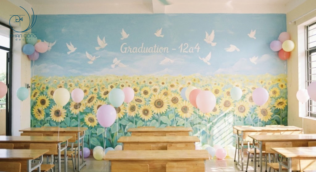 Mẫu tranh tường kỷ yếu tại PHAN CÔNG decor | Mẫu 6