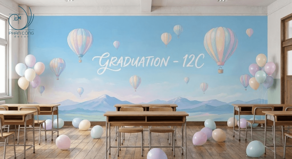 Mẫu tranh tường kỷ yếu tại PHAN CÔNG decor | Mẫu 7