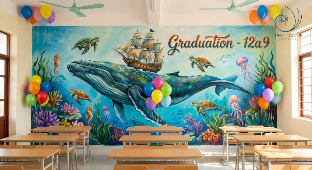 Mẫu tranh tường kỷ yếu tại PHAN CÔNG decor | Mẫu 8