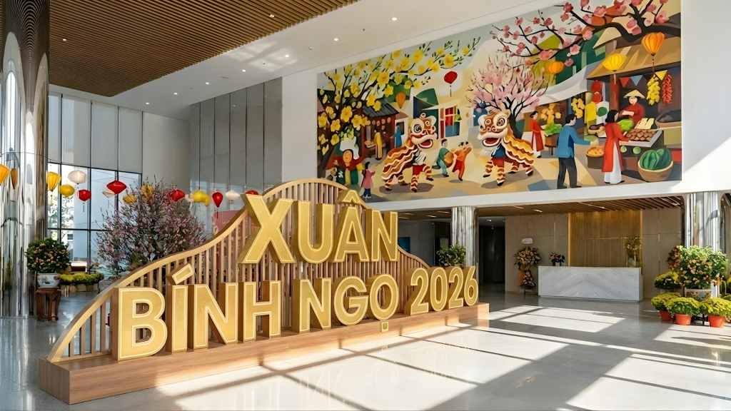 Tranh trí Tết văn phòng tại PHAN CÔNG decor