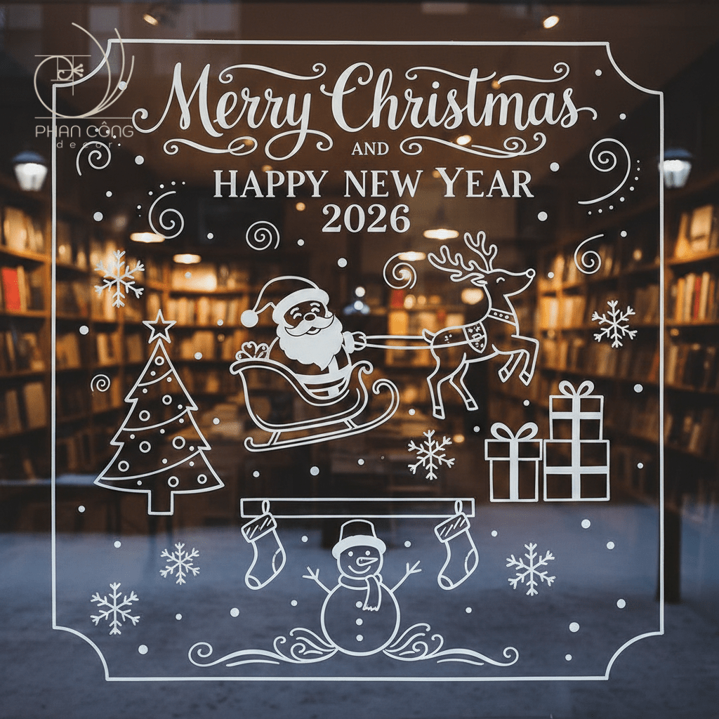 Tranh Noel nét đơn giản tại PHAN CÔNG decor | Mẫu 2