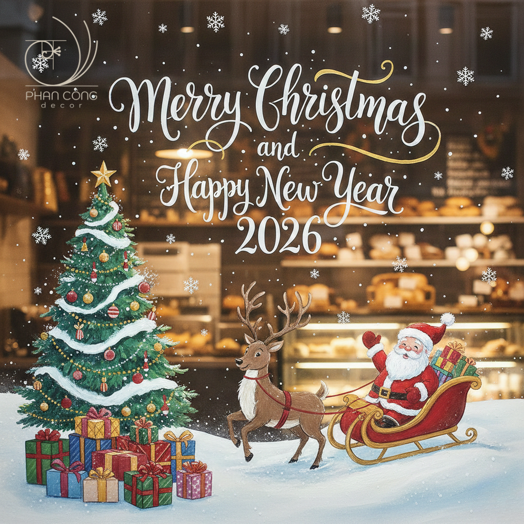 Mẫu vẽ tranh trang trí Noel giáng sinh mới nhất 2025