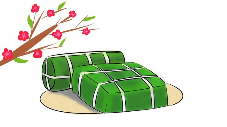 Cách vẽ bánh chưng ngày Tết đơn giản cho người mới tại PHAN CÔNG decor