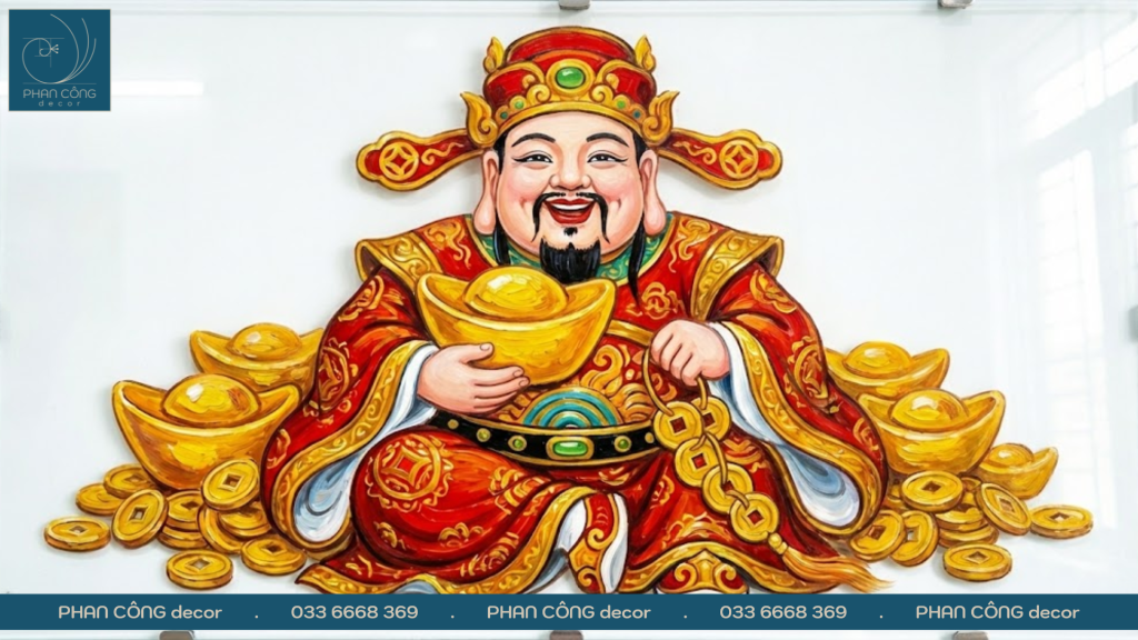Mẫu tranh vẽ ông thần tài cách điệu hiện đại tại PHAN CÔNG decor | Mẫu 2