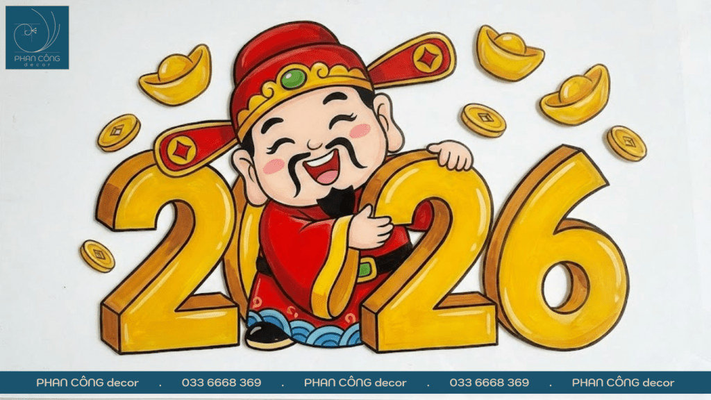 Mẫu tranh thần tài đẹp & độc đáo tại PHAN CÔNG decor