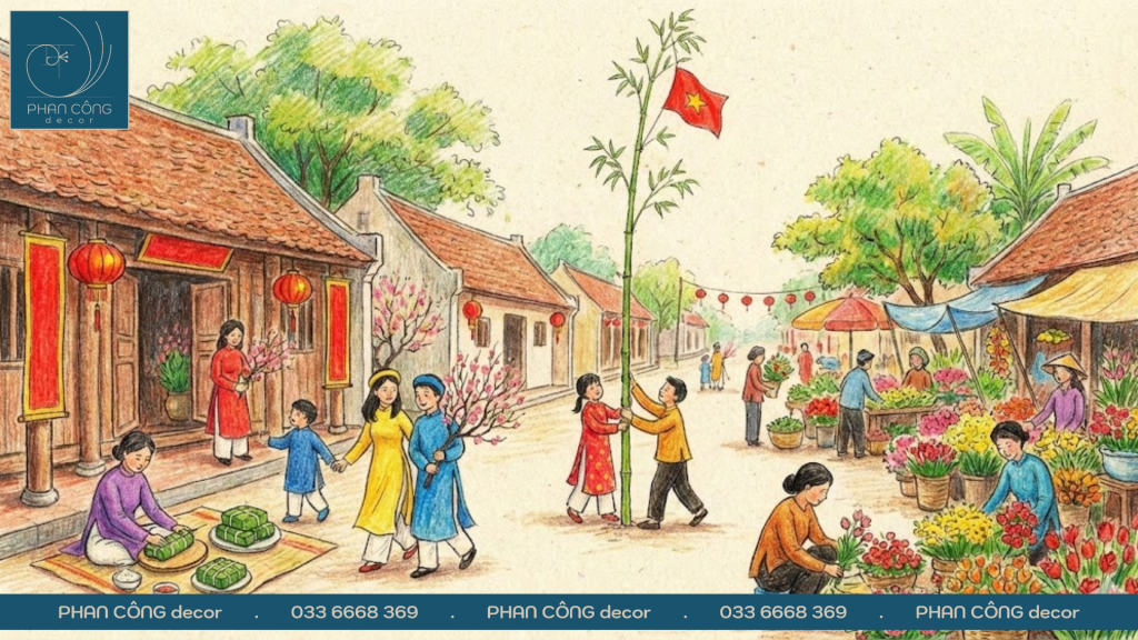 Cách Vẽ Tranh Ngày Tết Đơn Giản Mà Đẹp Và Ý&nbsp;Nghĩa