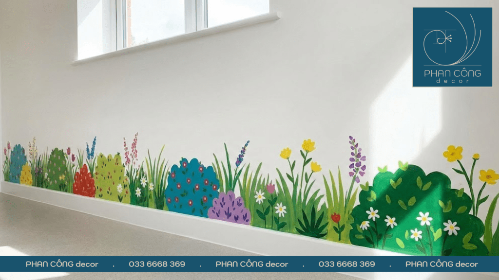 Mẫu Vẽ Chân Tường Mầm Non Ngộ Nghĩnh Và Đẹp tại PHAN CÔNG decor