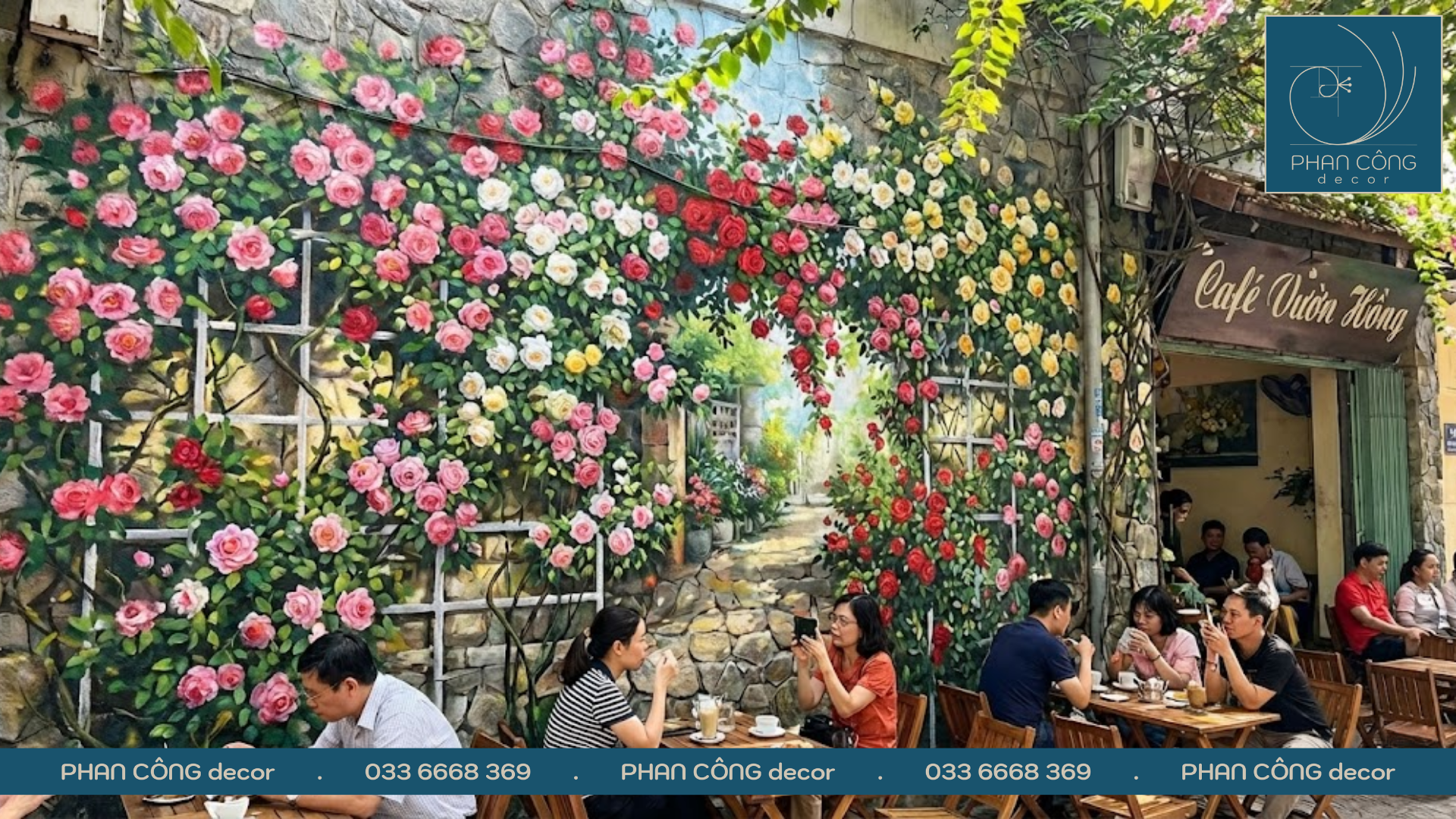 Phong Cách Vẽ Tranh Tường Hoa Hồng Phổ Biến Hiện Nay