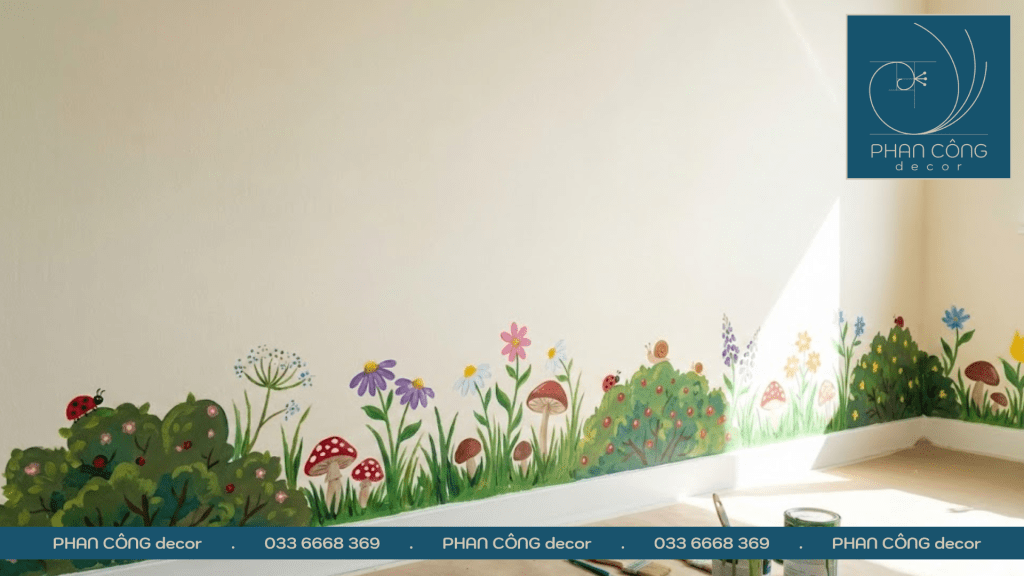 Mẫu Vẽ Chân Tường Mầm Non Ngộ Nghĩnh Và Đẹp&nbsp;#1