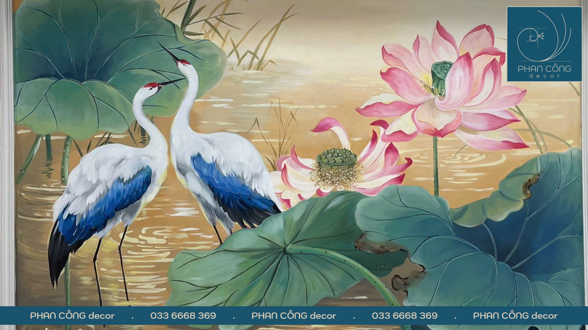 Mẫu vẽ tranh tường phong thuỷ mới nhất và phù hợp 2026