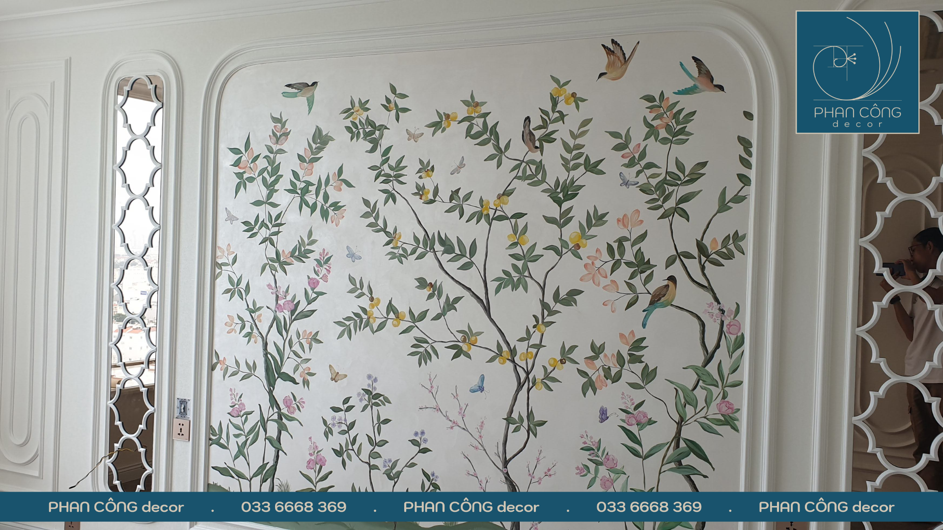 Mẫu vẽ tranh tường hoa lá đơn giản SIÊU HOT #1