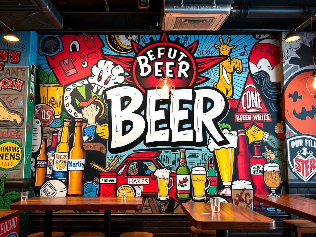 Vẽ tranh tường quán bia, quán nhậu đẹp & độc đáo #1
