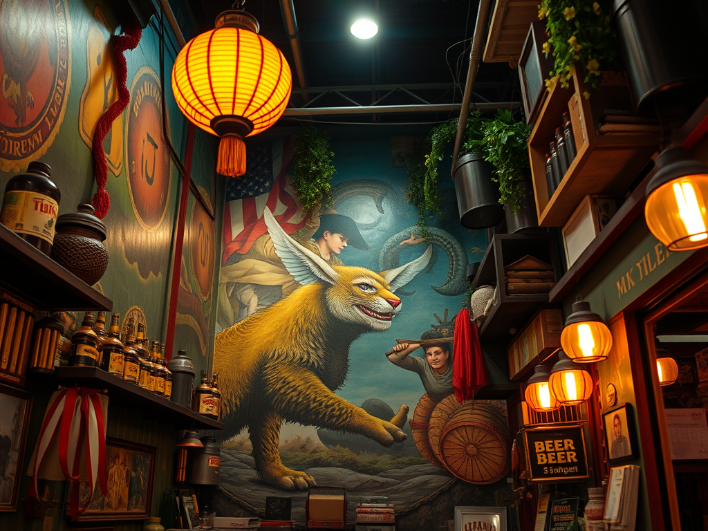 Mẫu vẽ tranh tường quán bia đẹp tại PHAN CÔNG decor | Mẫu 1