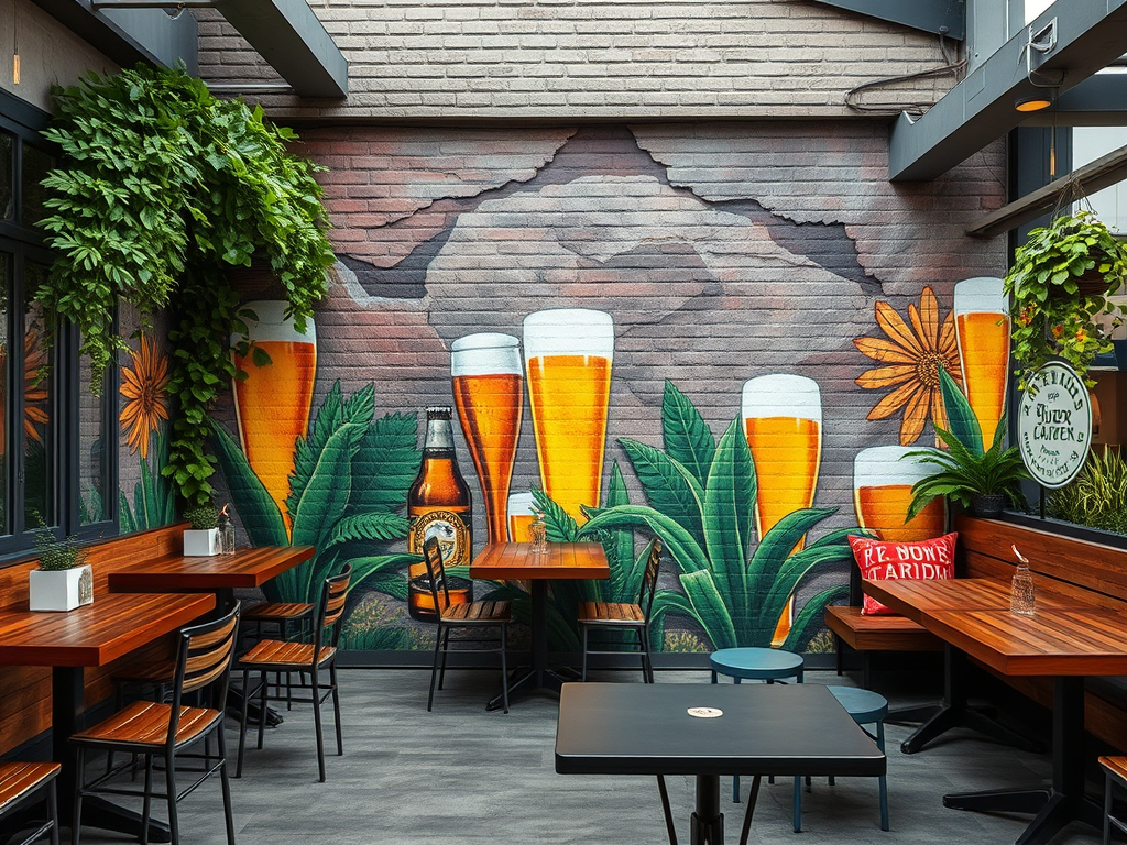 Mẫu vẽ tranh tường quán bia đẹp tại PHAN CÔNG decor | Mẫu 3