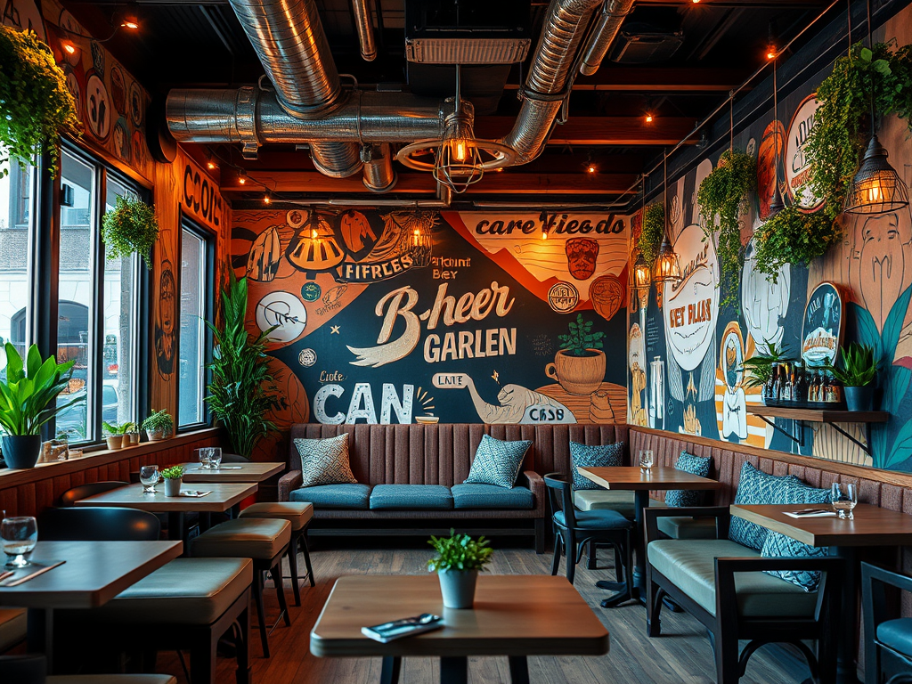 Mẫu vẽ tranh tường quán bia đẹp tại PHAN CÔNG decor | Mẫu 2