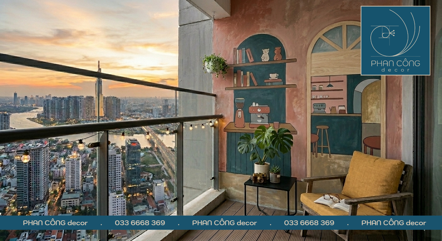 Vẽ Tranh Tường Ban Công Đẹp Và Ấn Tượng 2026